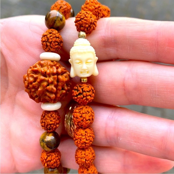 Handmade Rudraksha healing bracelets set - Picture 2 of 7